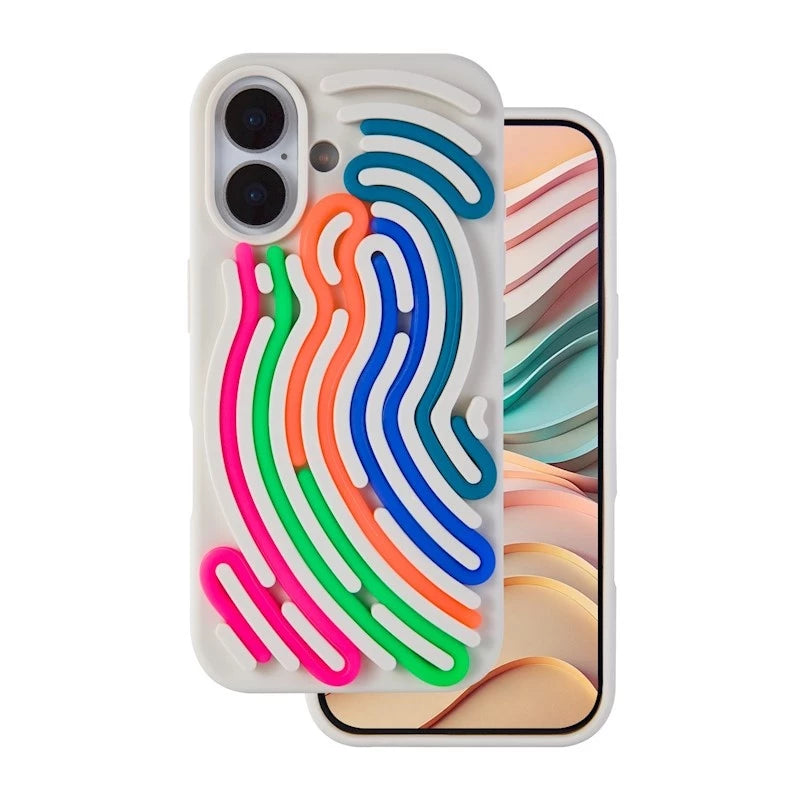 Coque ARTLINE 3D iPhone – Protection silicone design relief coloré